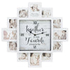 White Farmhouse Shabby-Chic "Together" Picture Frame Wall Collage Clock